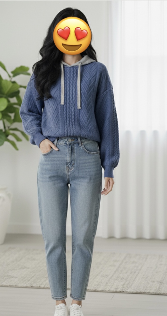 بافت وارداتی-کلاهدار-رنگ آبی با بافت خاص