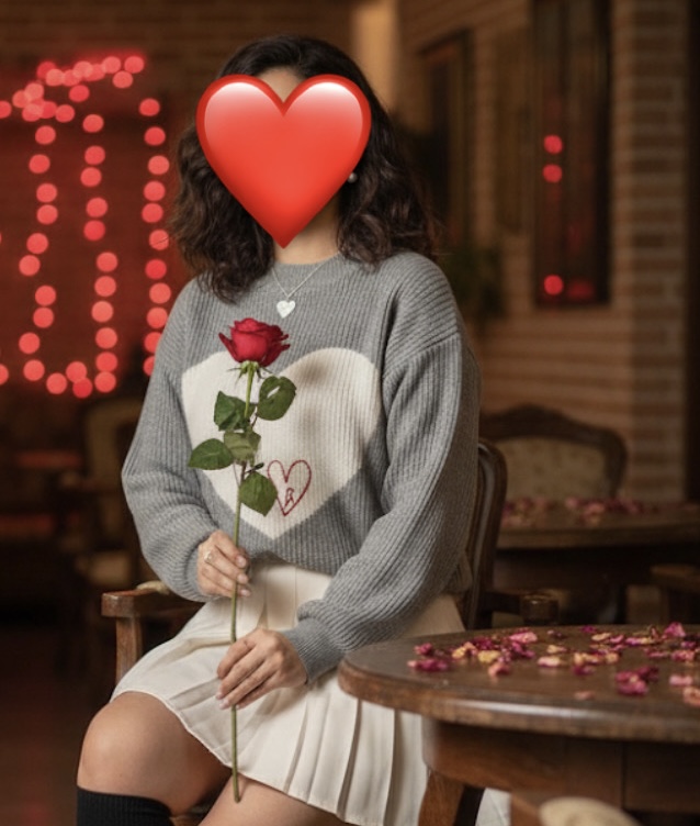 بافت وارداتی-طرح قلب -قلب سفید وسط کار که خیلی خاص