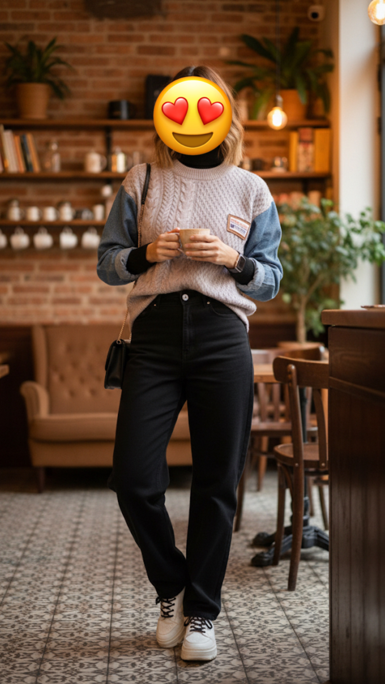 پلیور دورس وارداتی-طوسی-همراه با آستین جین زیبا